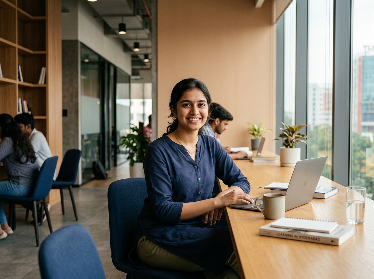 Confident Indian Student at PROTOS Institute Hyderabad